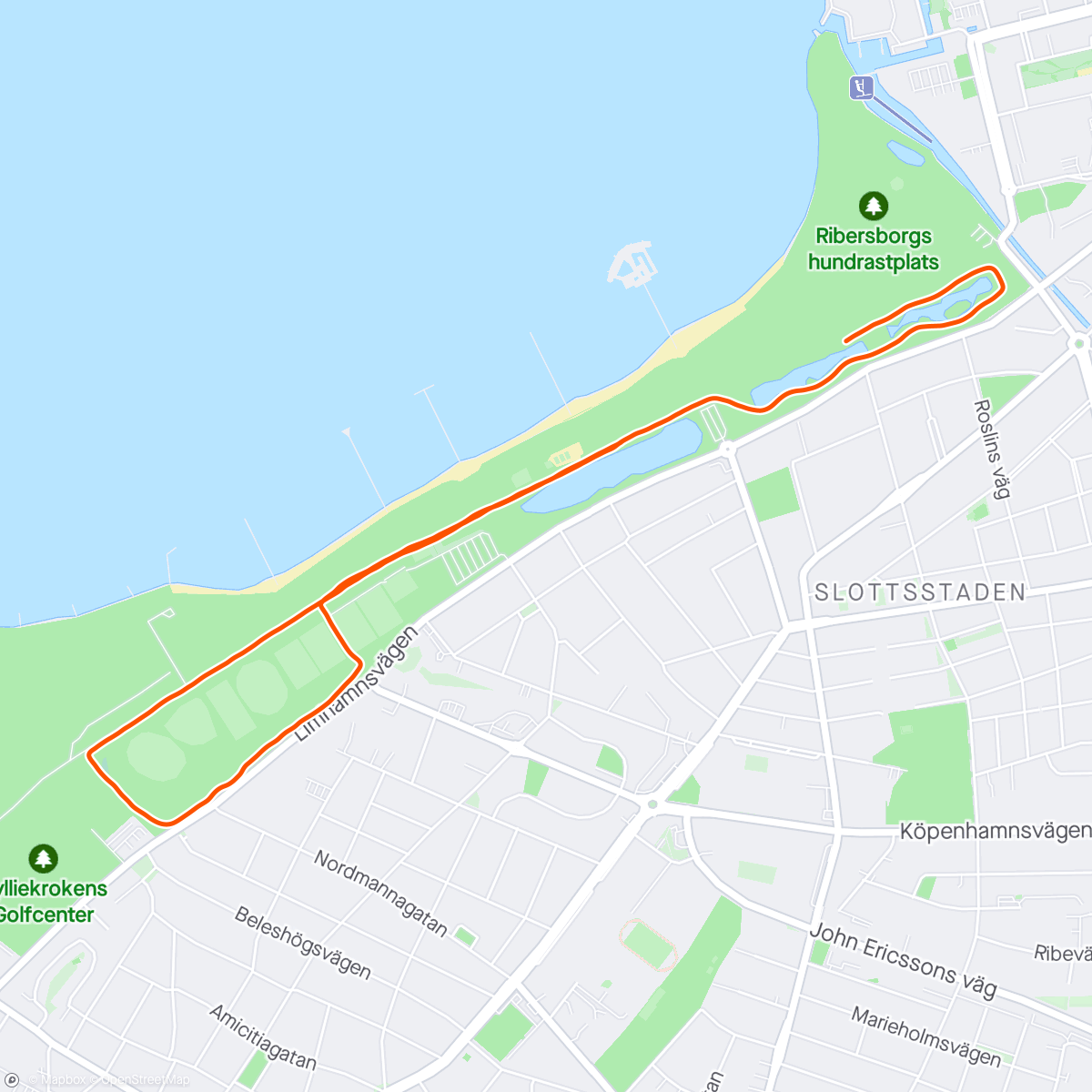 アクティビティ「Malmö Parkrun」の地図