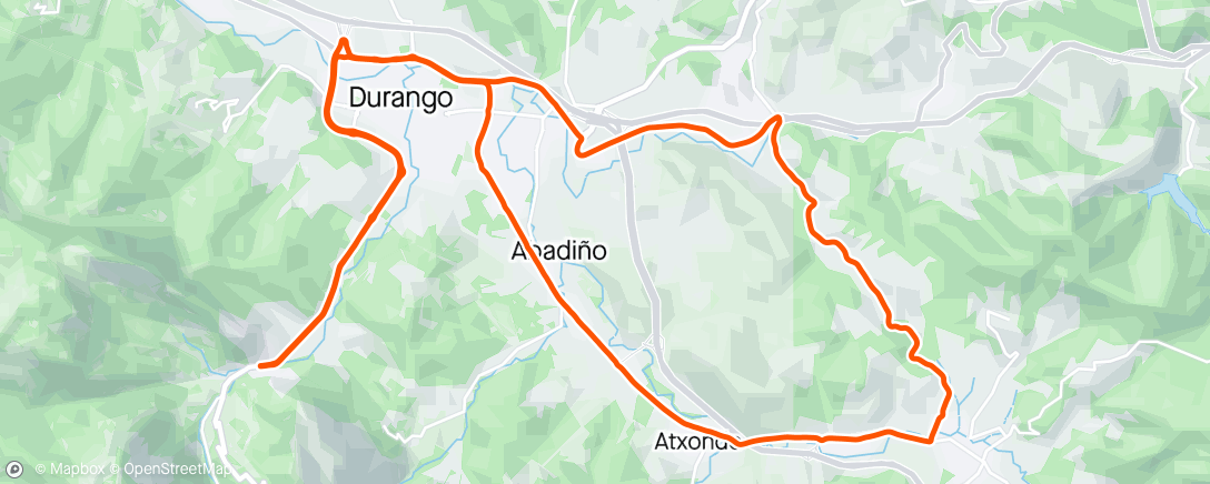 Map of the activity, 1h TT bike