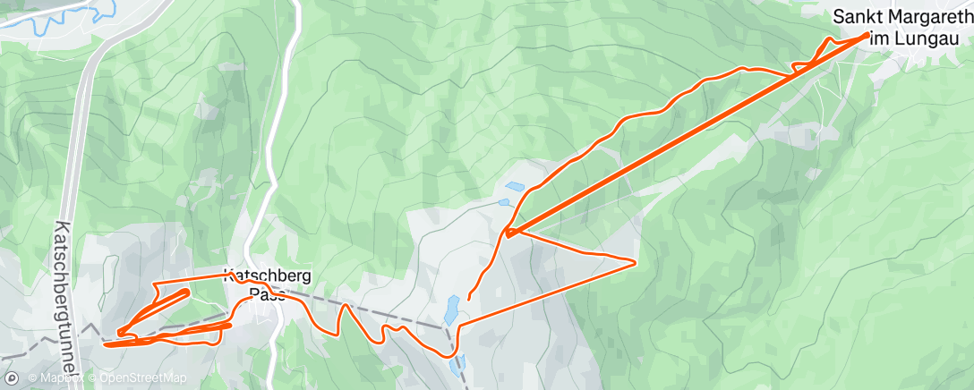 Map of the activity, Skiabfahrt am Morgen