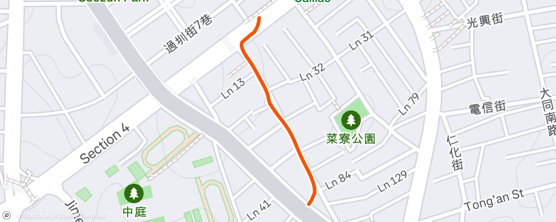 Mapa de la actividad (Night Walk)