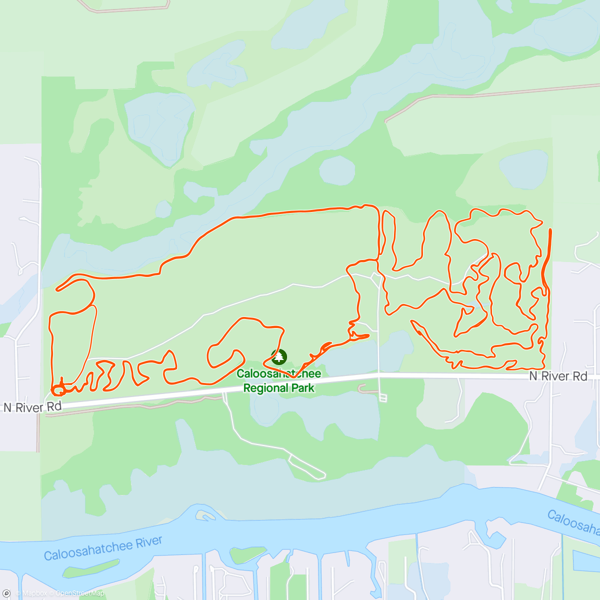 Map of the activity, Big group Sunday