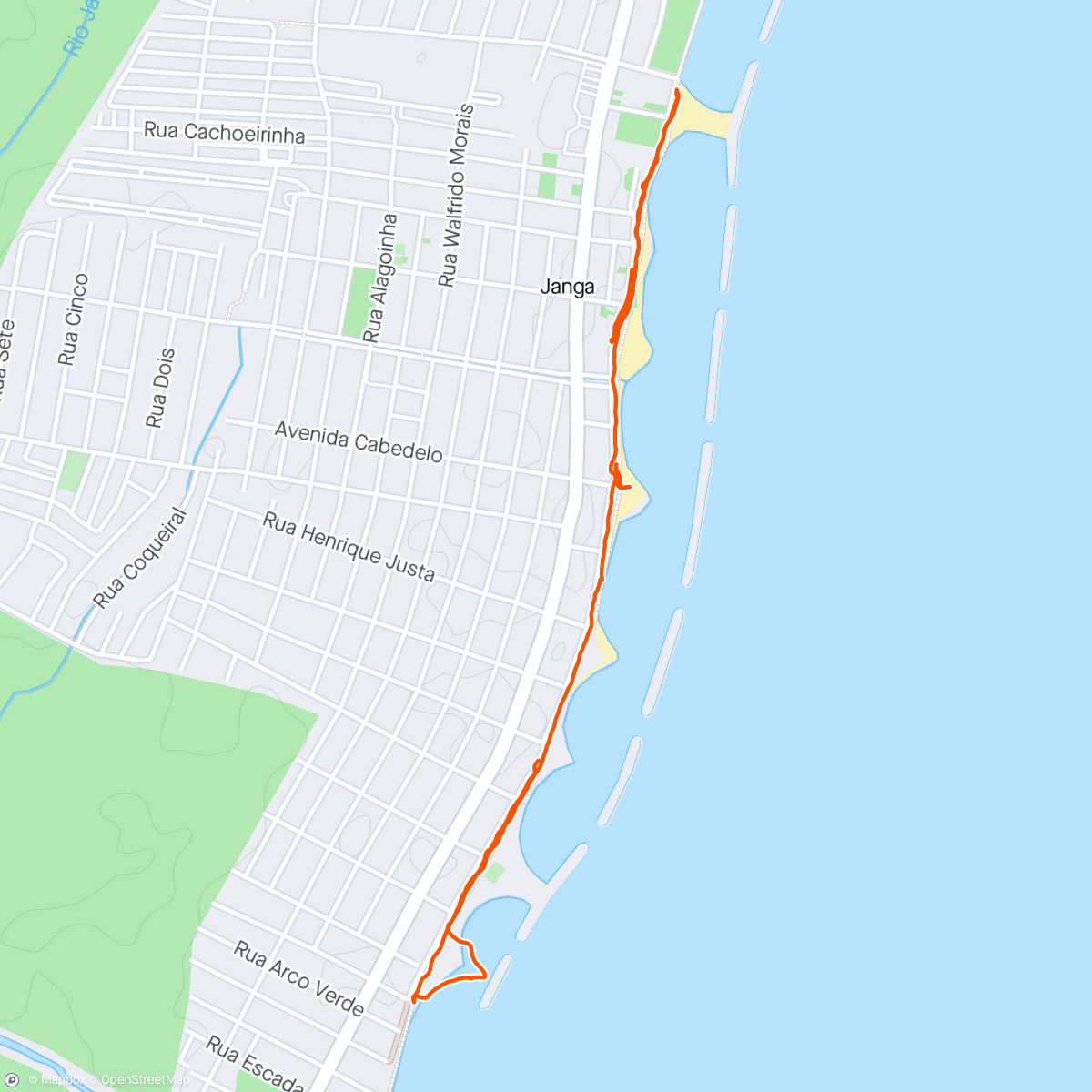 Mappa dell'attività Caminhada