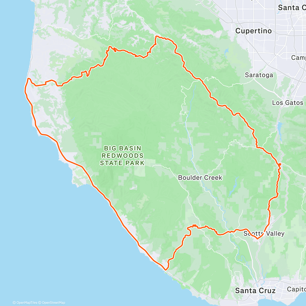 Map of the activity, WILD RIDE