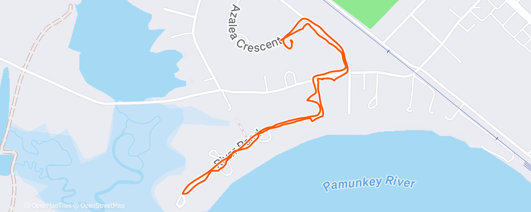 Map of the activity, Afternoon Walk