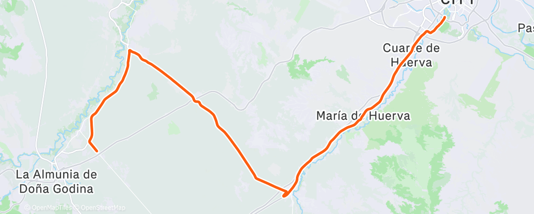 Map of the activity, Bicicleta por la mañana