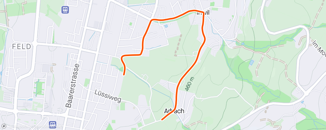 Map of the activity, Lauf am Morgen