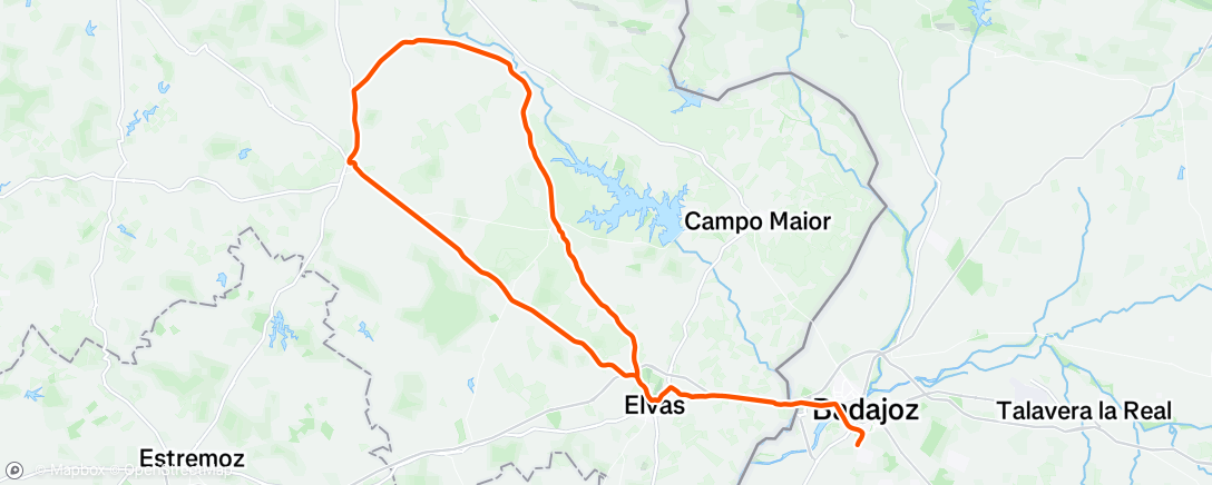 Map of the activity, Bicicleta por la mañana