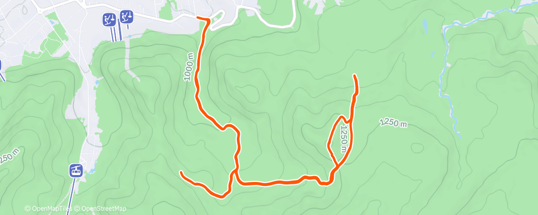 Map of the activity, Afternoon Trail Run