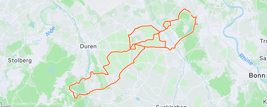 Map of the activity, Radfahren