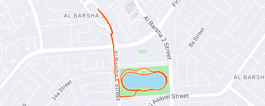 Map of the activity, Morning Run