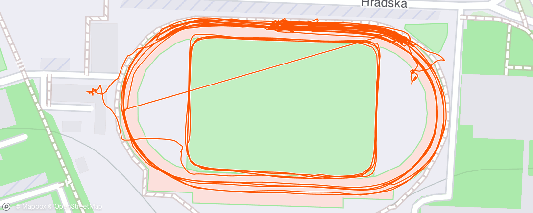 Map of the activity, Afternoon Run