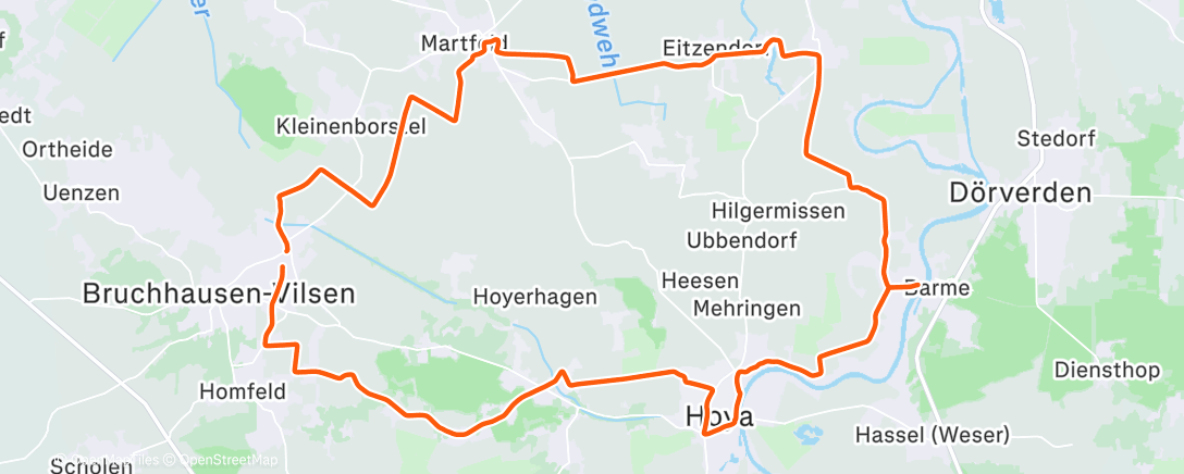 Map of the activity, Nieselgravel