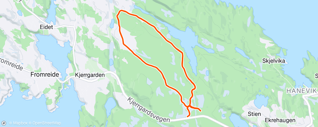 Map of the activity, Julejogg med Emmsen 🎅