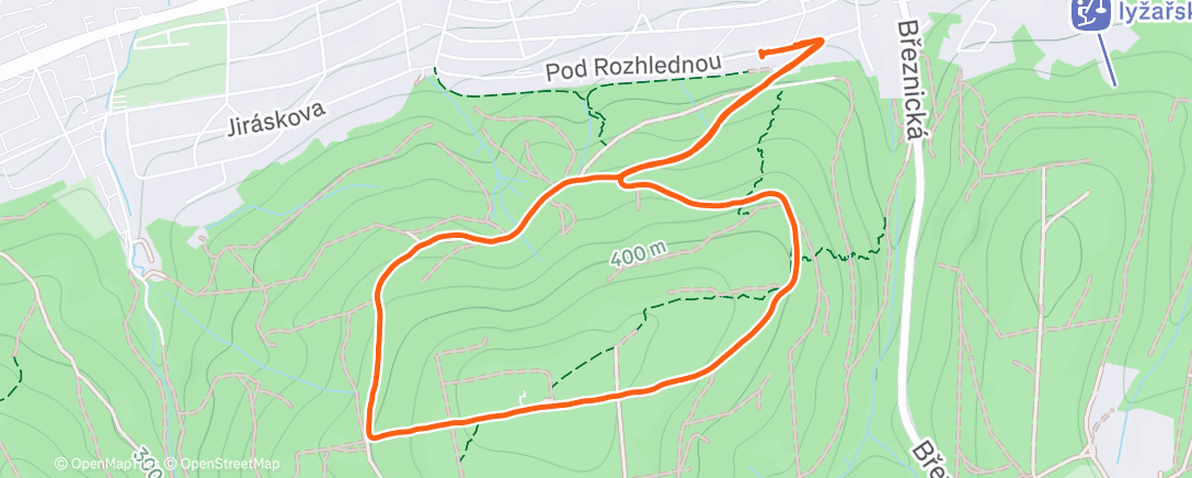 Map of the activity, Afternoon Walk