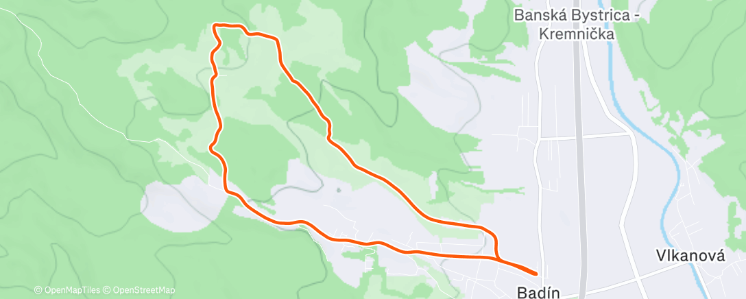 Карта физической активности (Badín)