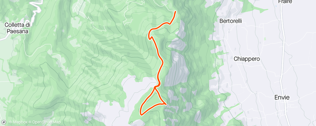 Mapa da atividade, Monte Bracco