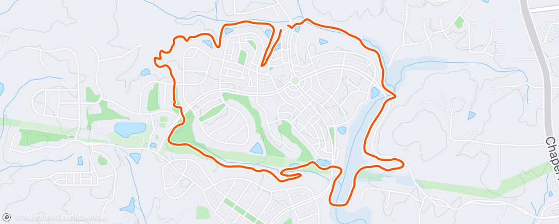 Mapa da atividade, Morning Trail Run