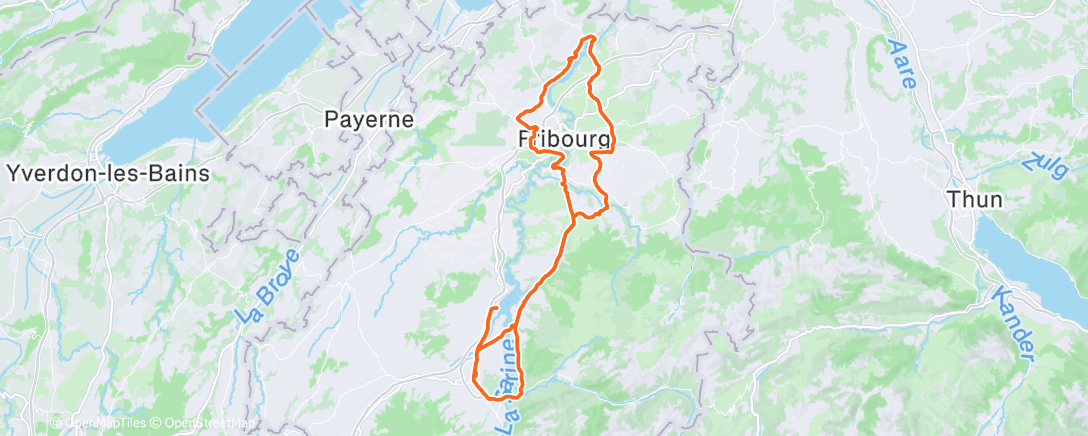 Map of the activity, Sortie vélo le matin