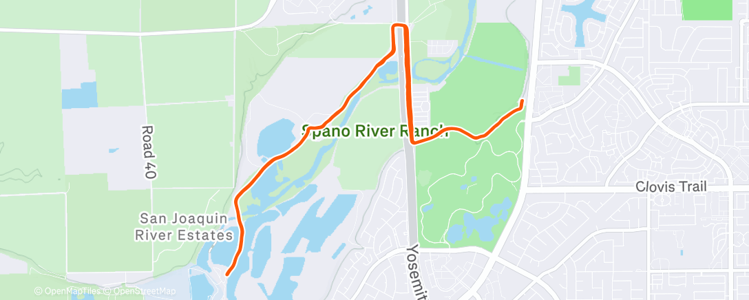 Mappa dell'attività Afternoon Run