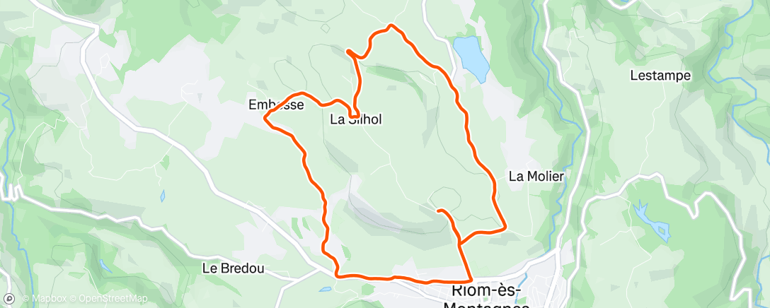 Map of the activity, Course à pied matinale