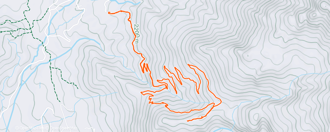 Map of the activity, Lunch Hike