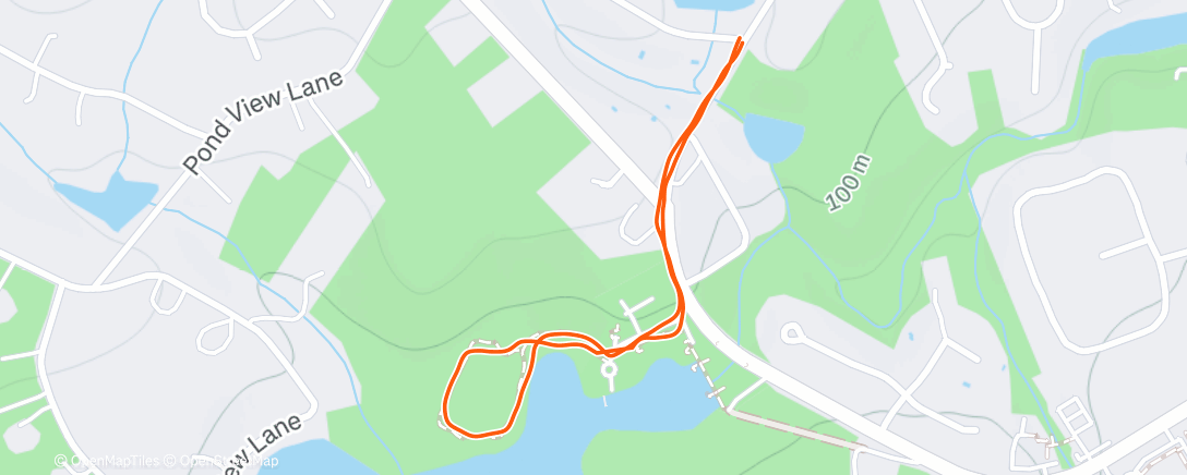 Map of the activity, Afternoon Run