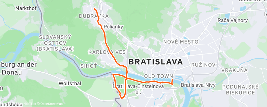 Map of the activity, Morning Run