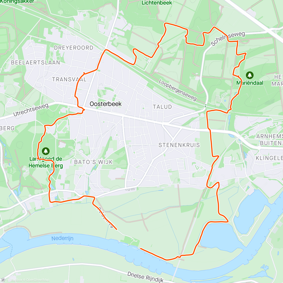 Carte de l'activité Campooz-wandeling in Oosterbeek