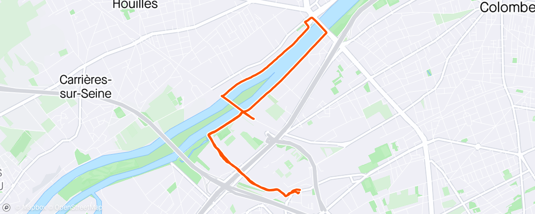 Map of the activity, Friday Afternoon Run
