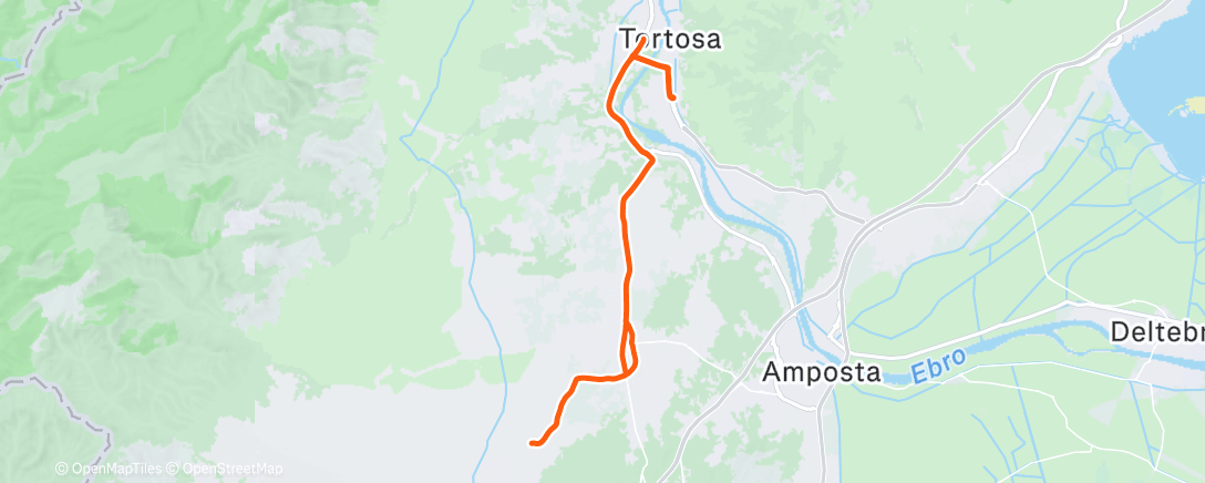 Карта физической активности (Bicicleta por la tarde)