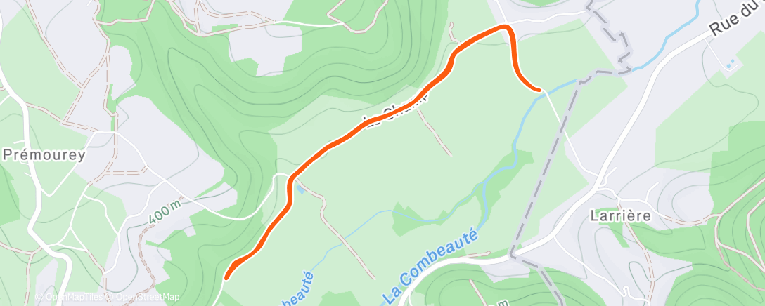 Map of the activity, Lunch Run