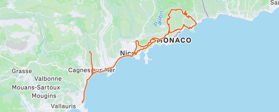 Mapa de la actividad (Sortie vélo le matin)