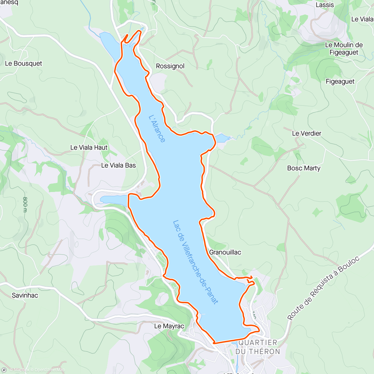 Map of the activity, Tour du lac avec les filles 🚴🏻‍♂️⛵️☀️