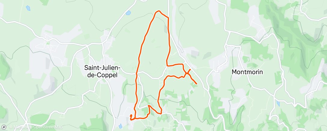 Map of the activity, Course à pied matinale - Roche !