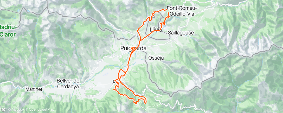 Map of the activity, Font Romeu