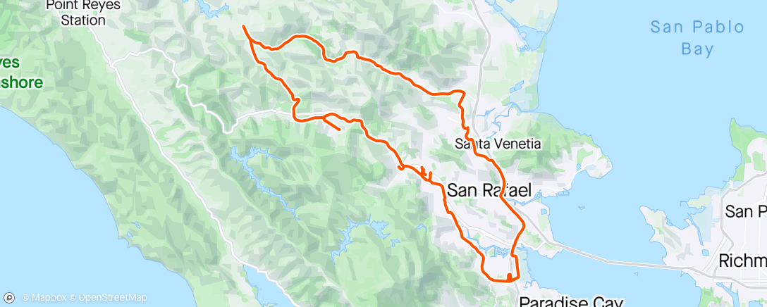 Map of the activity, Chill tour de Marin