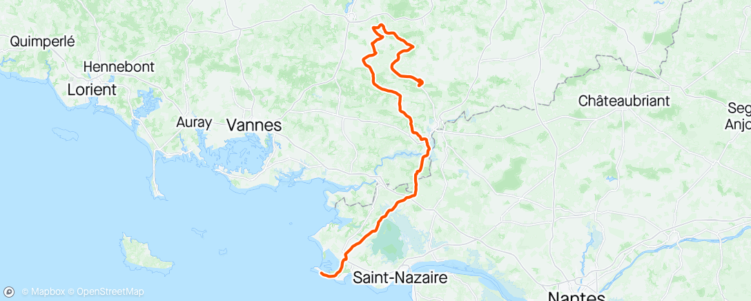 アクティビティ「4th stage Bretagne. Domin 8th ✌🏻. I went with jumping chain last 25km」の地図