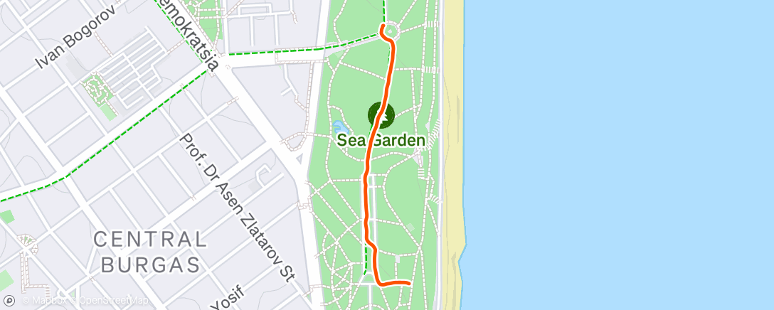 Map of the activity, Цветно бягане с децата