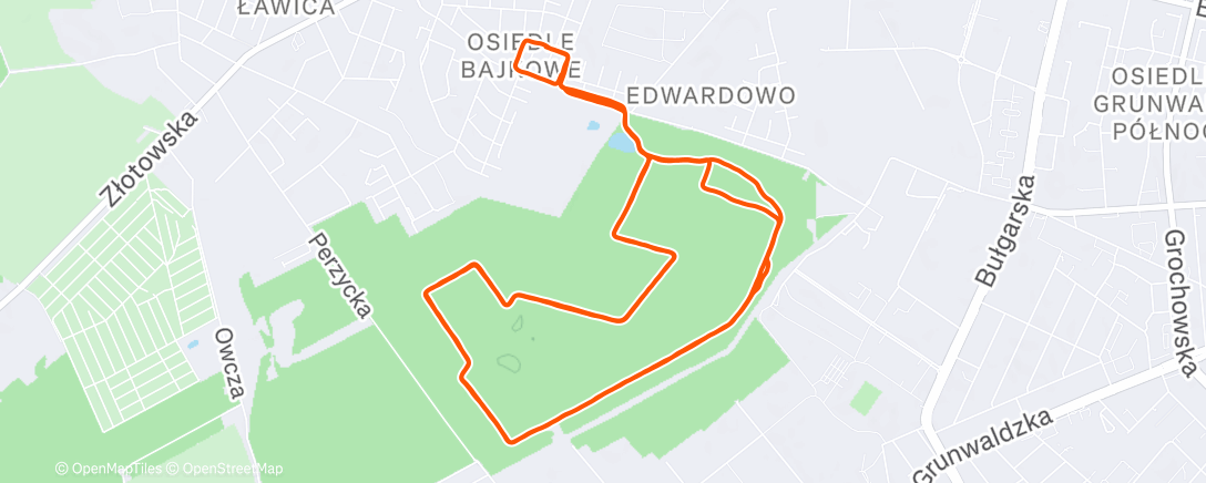 Map of the activity, Morning Run