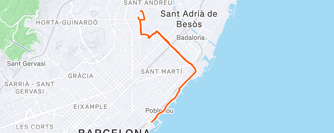 Map of the activity, Carrera de mañana