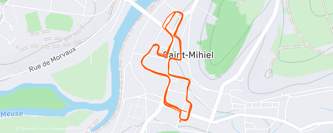 Map of the activity, Corrida Saint-Mihiel