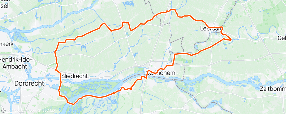 アクティビティ「Alblasserwaard en Biesbosch」の地図