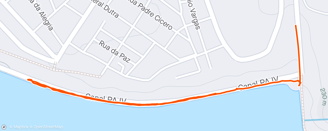 Mapa da atividade, Corrida matinal