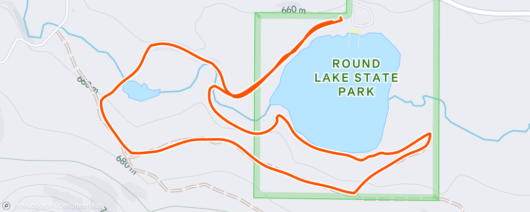 Map of the activity, Afternoon Run