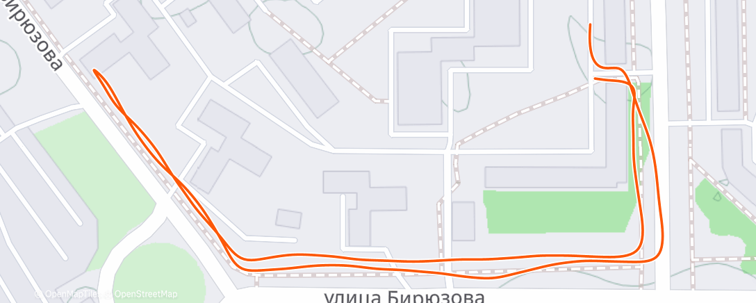 Map of the activity, Evening Run