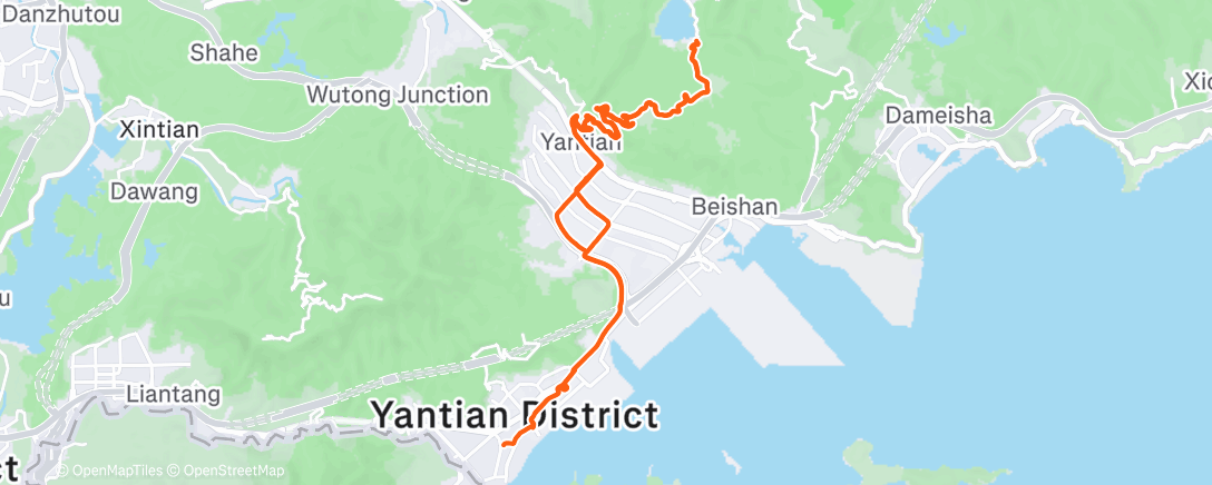 Map of the activity, Afternoon Ride