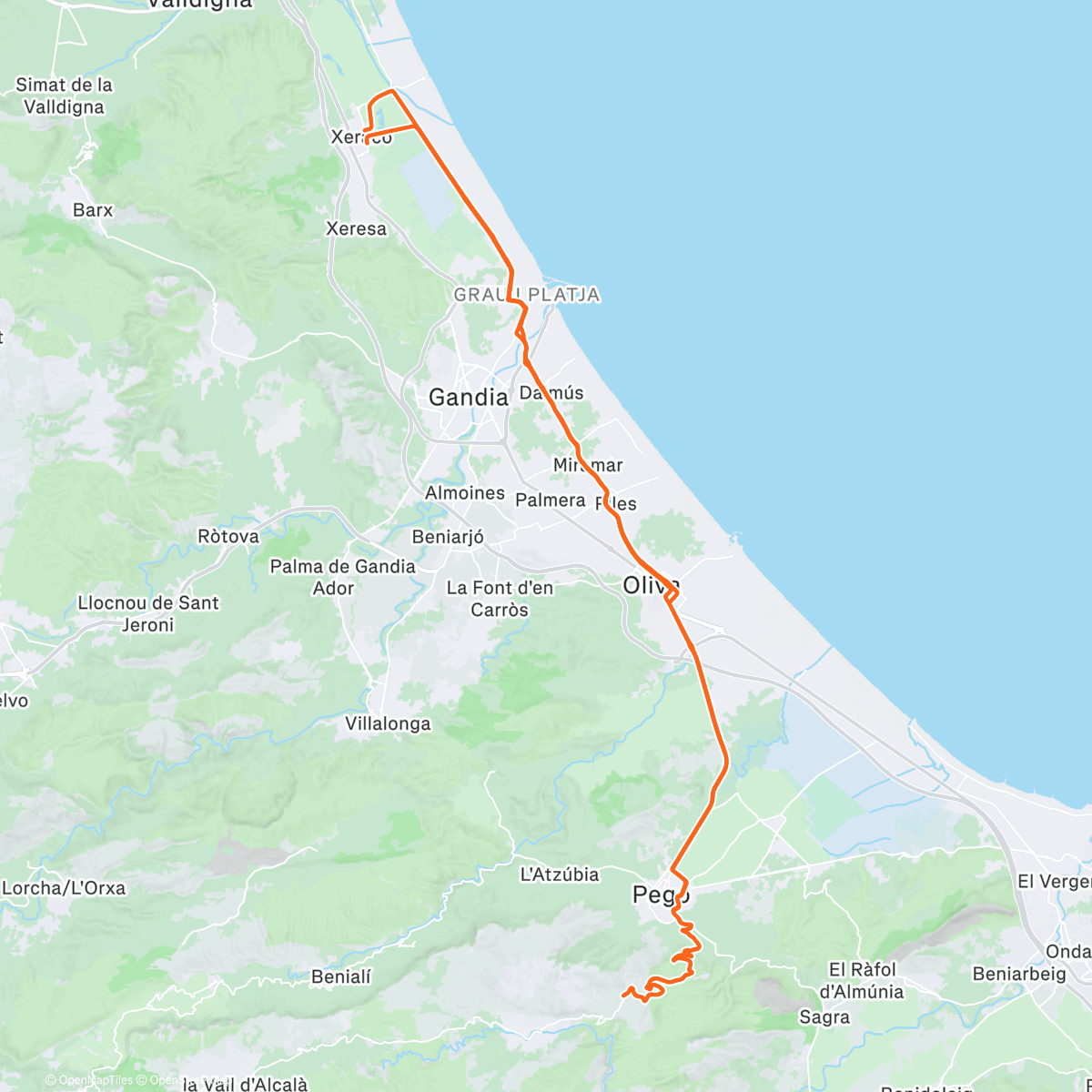 Map of the activity, Morning Ride