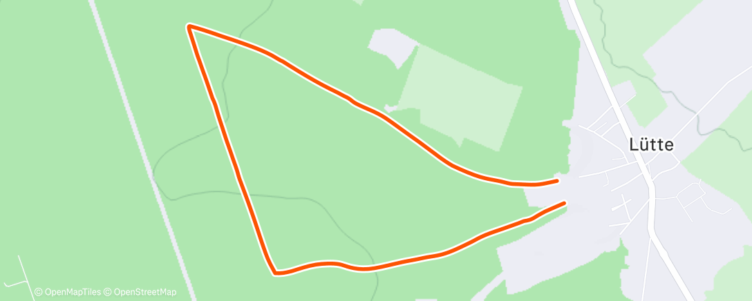 Map of the activity, Afternoon Workout