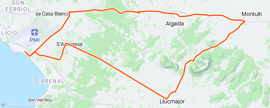 Map of the activity, Majorca day 4 🌧️🥶