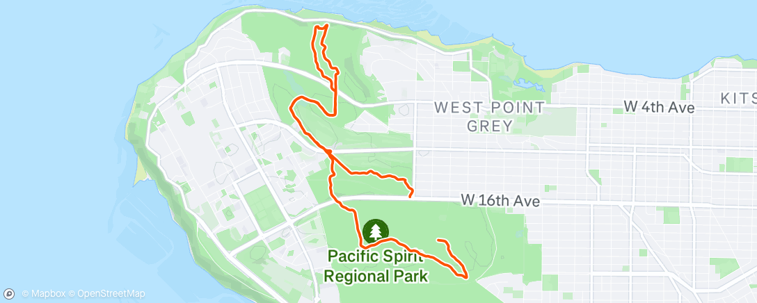 Map of the activity, Lunch Run